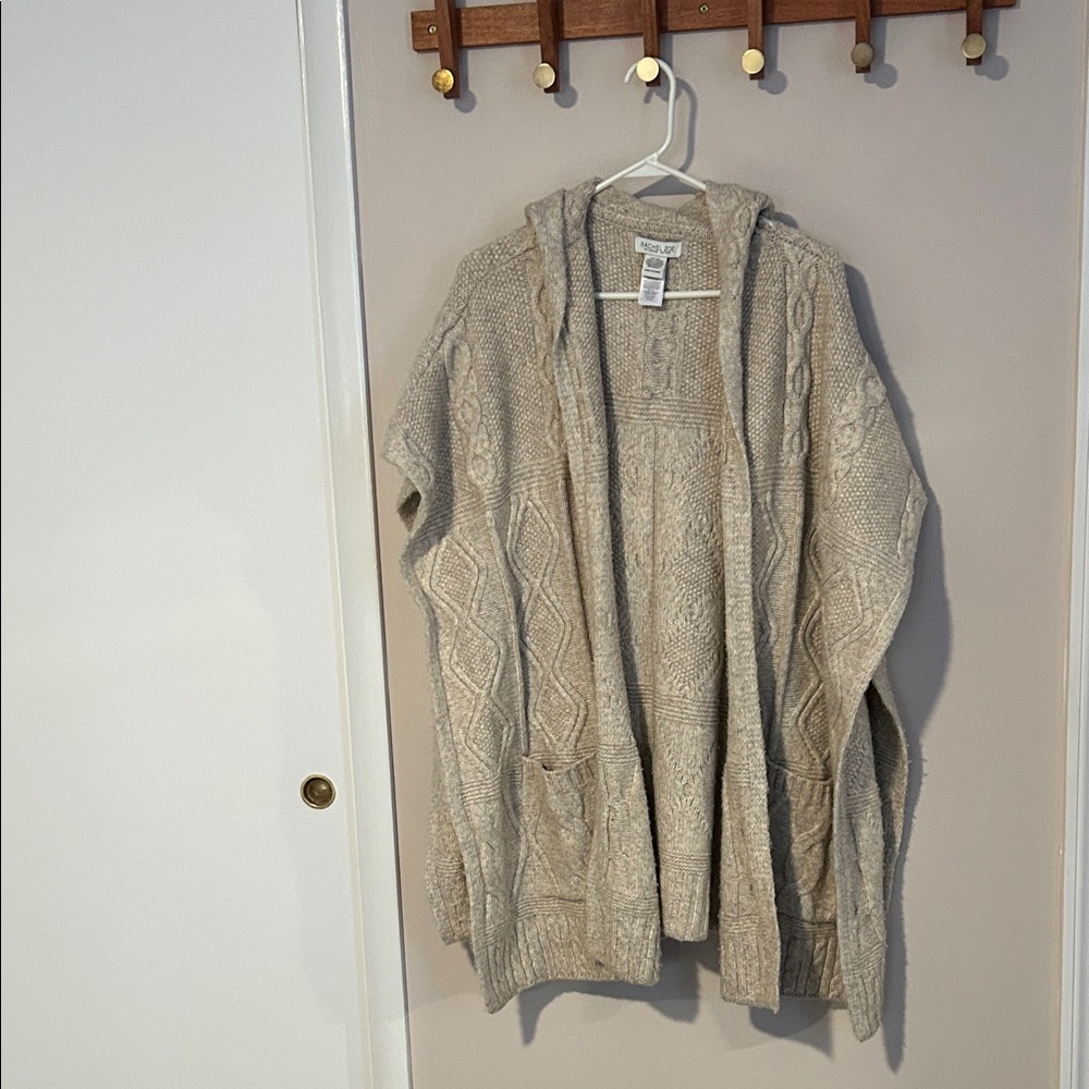 Rachel Zoe Cream Cable Knit Cardigan